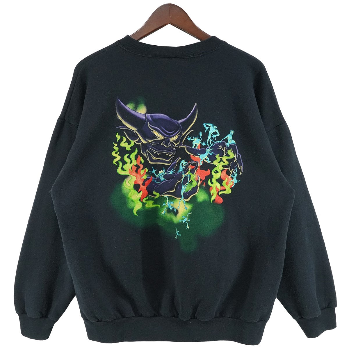 90s Chernabog Villains Double-Sided Sweat ヴィンテージVintage ディズニー ヴィランズ ロゴ チェルナボーグ クルーネック スウェット トレーナー