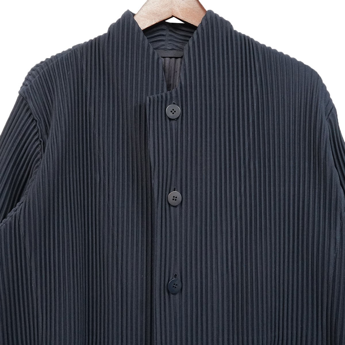 24AW Tailored Pleats 2スタンドカラー テーラード ロング プリーツ ジャケット コート