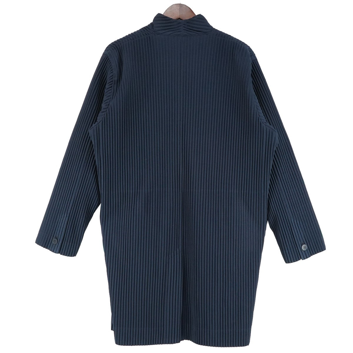24AW Tailored Pleats 2スタンドカラー テーラード ロング プリーツ ジャケット コート