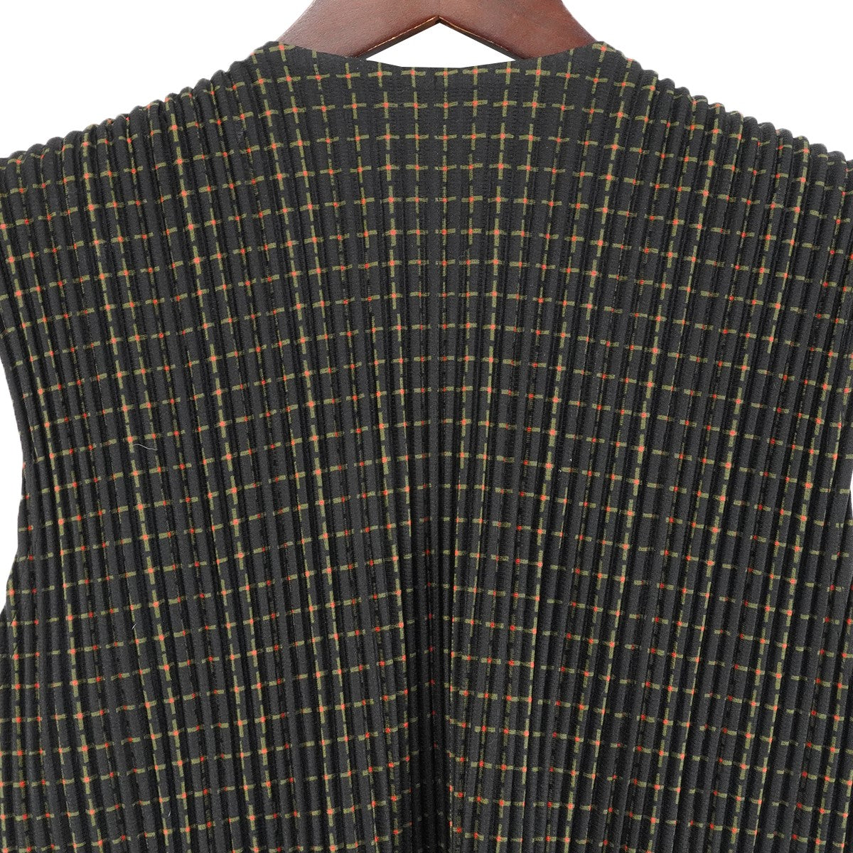 23AW RANDOM PLAID VESTランダム プレイド チェック プリーツ ベスト