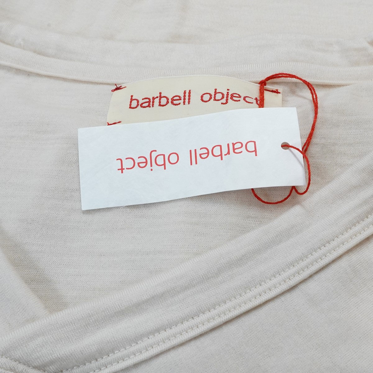 26SS barbell object 「bo-06cn03 sw ns top ／ ecru」ノースリーブ スリーブレス Tシャツ タンクトップ