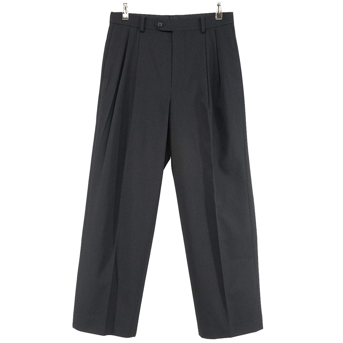 25AW LIGHT WOOL MAX GABARDINE TWO-TUCK SLACKSウールギャバジン ツータック ワイド ストレート スラックス パンツ