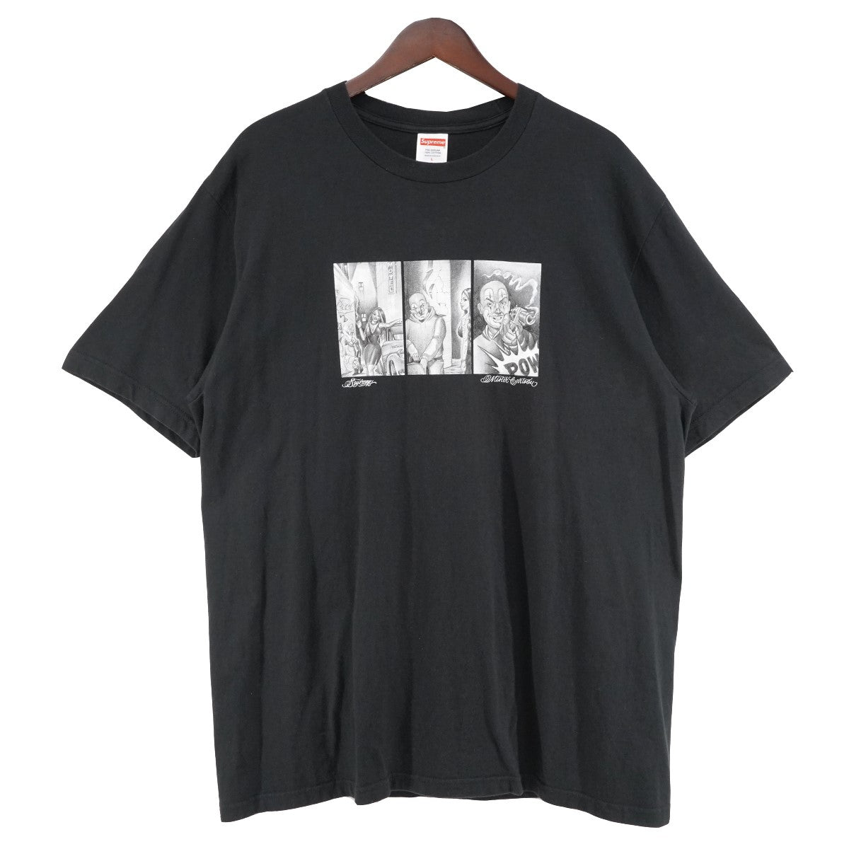 24AW Mister Cartoon Pow Tee ロゴ タトゥーアーティストミスター・カートゥーン パウ アメコミ風 3コマ アートワーク プリント Tシャツ