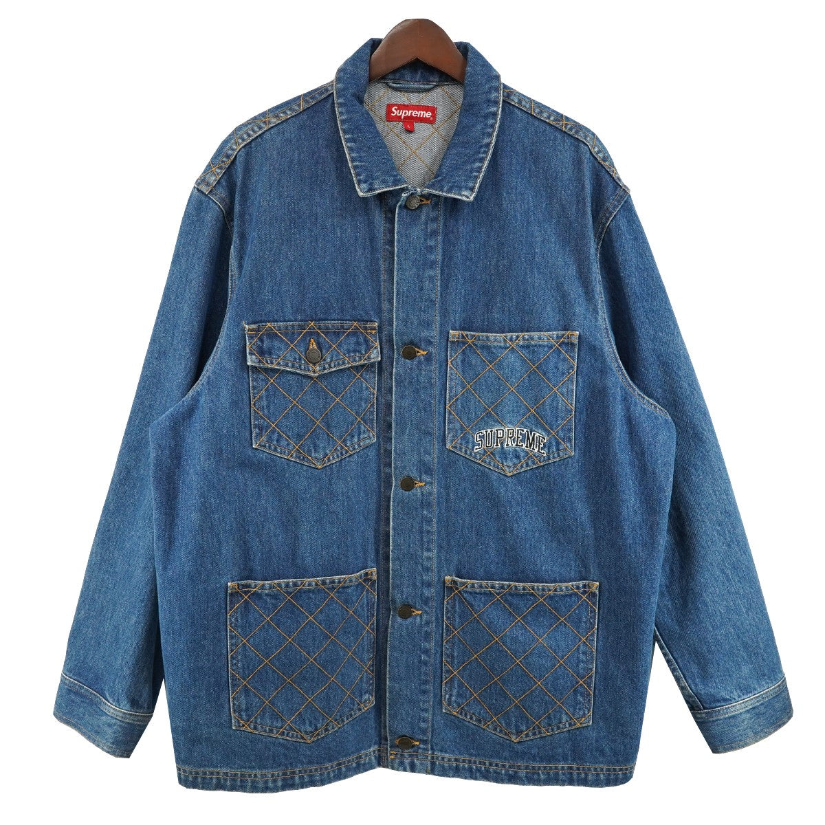 18AW Diamond Stitch Denim Chore Coatロゴ ダイヤモンド スティッチ デニム チョア コア コート ジャケット