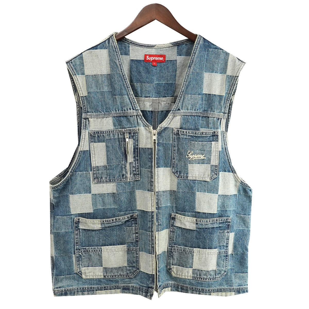 21SS Patched Denim Vestロゴ パッチ デニム ベスト