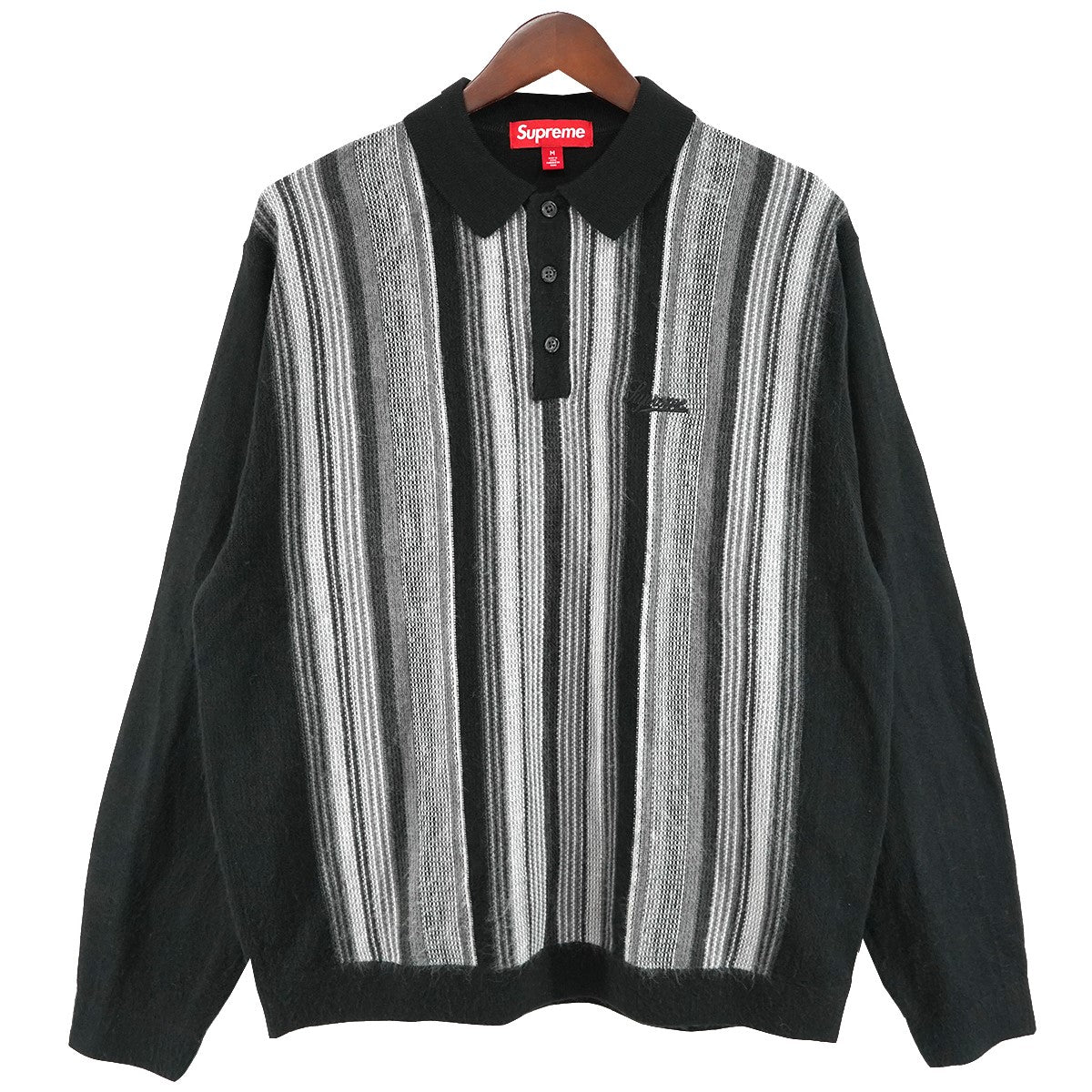 26SS Multi Stripe Polo Sweaterマルチ ストライプ ロゴ ポロ シャツ ニット セーター