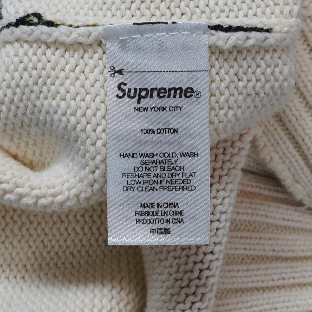 22SS Nate Lowman Sweaterネイトローマン バレットホール コットン ニット セーター