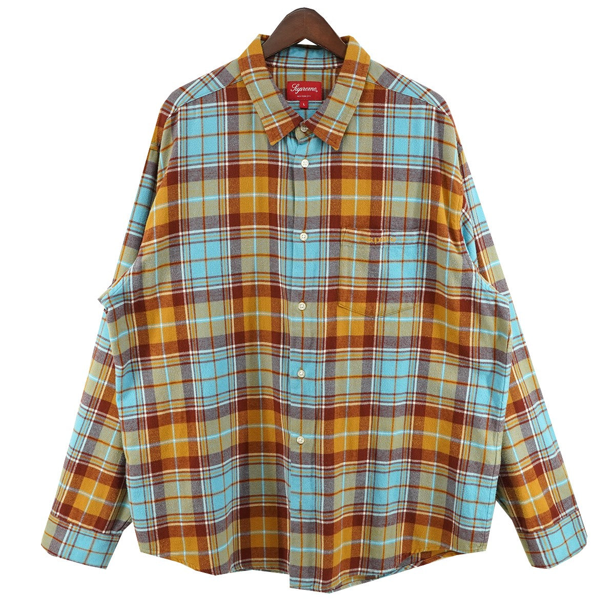22AW Plaid Flannel Shirt ロゴ チェック プレイド フランネル シャツ