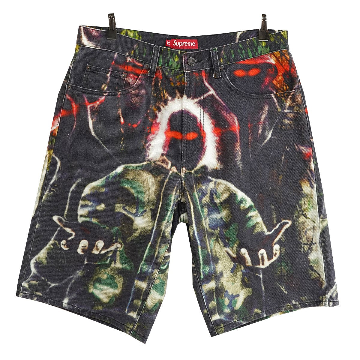 26SS Shadows Baggy Denim Short Multicolor Art Dealerアートワークシャドー クラシックロゴ バギー ワイド バギー デニム ショーツ  ハーフパンツ