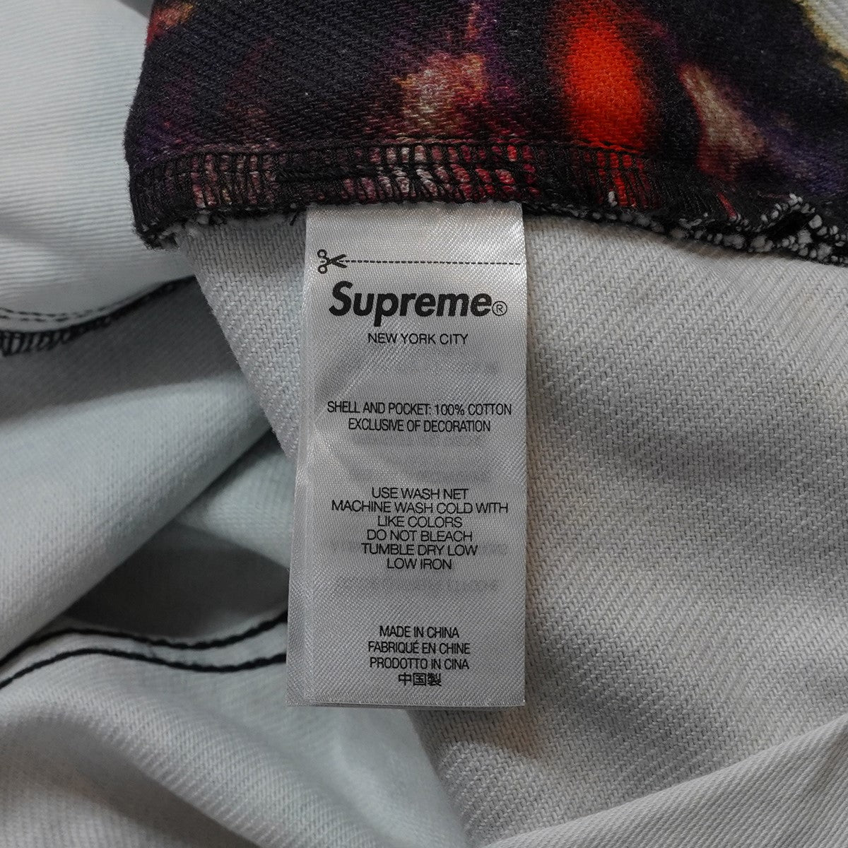 26SS Shadows Baggy Denim Short Multicolor Art Dealerアートワークシャドー クラシックロゴ バギー ワイド バギー デニム ショーツ  ハーフパンツ
