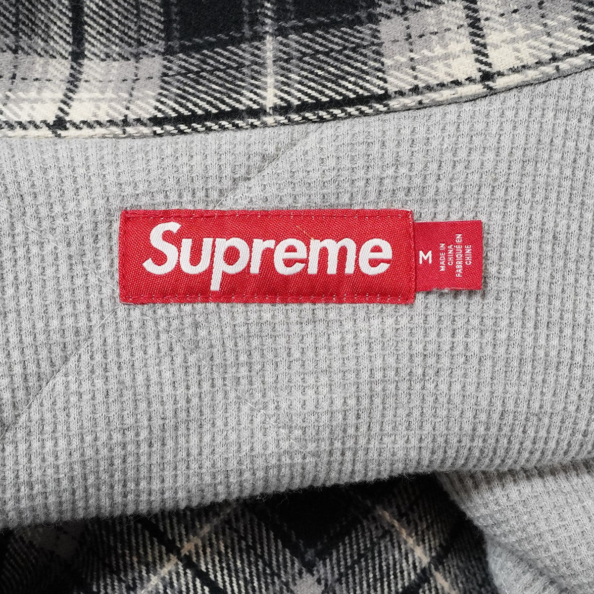 25AW Thermal Lined Zip Up Flannel Shirtスター ロゴ サーマル ラインド ジップアップ フランネル チェック シャツ