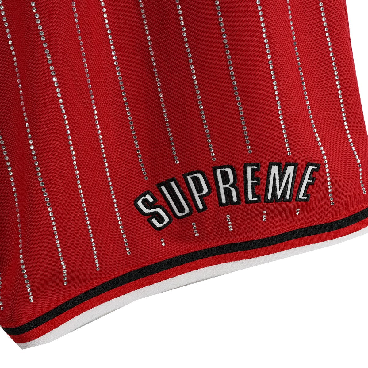 22SS Rhinestone Stripe Basketball Shortロゴ ラインストーン ストライプ イージー バスケットボール ショーツ ハーフパンツ