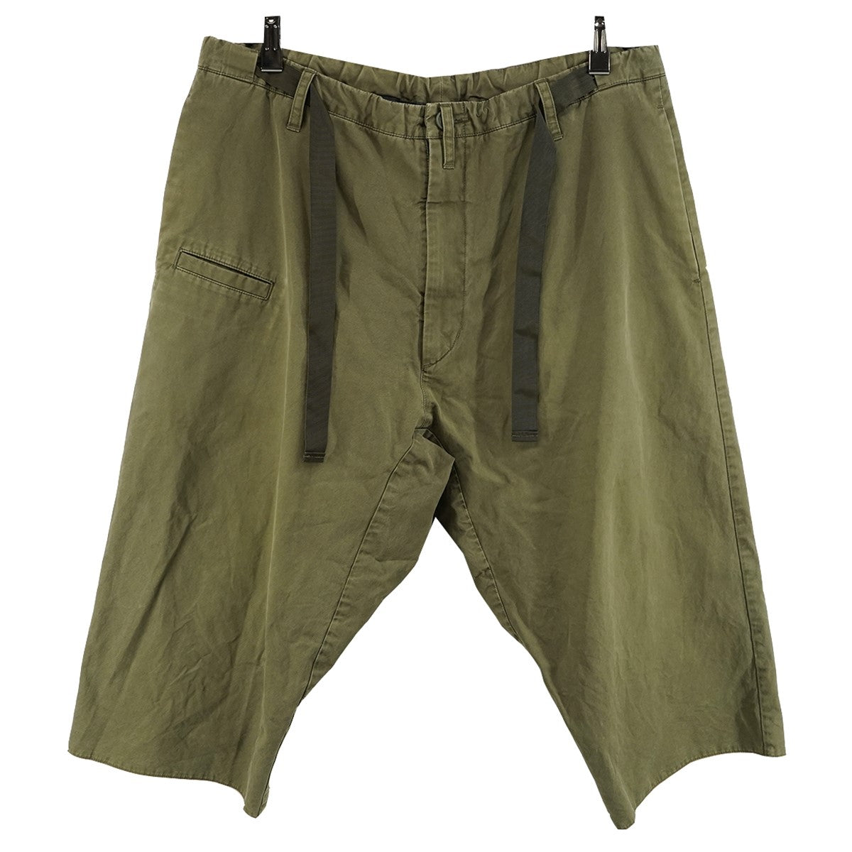 18SS LIGHTSHELL HD COTTON DRAWCORD TROUSER WIDE FIT P22-Sワイド クロップド シルエット パンツ