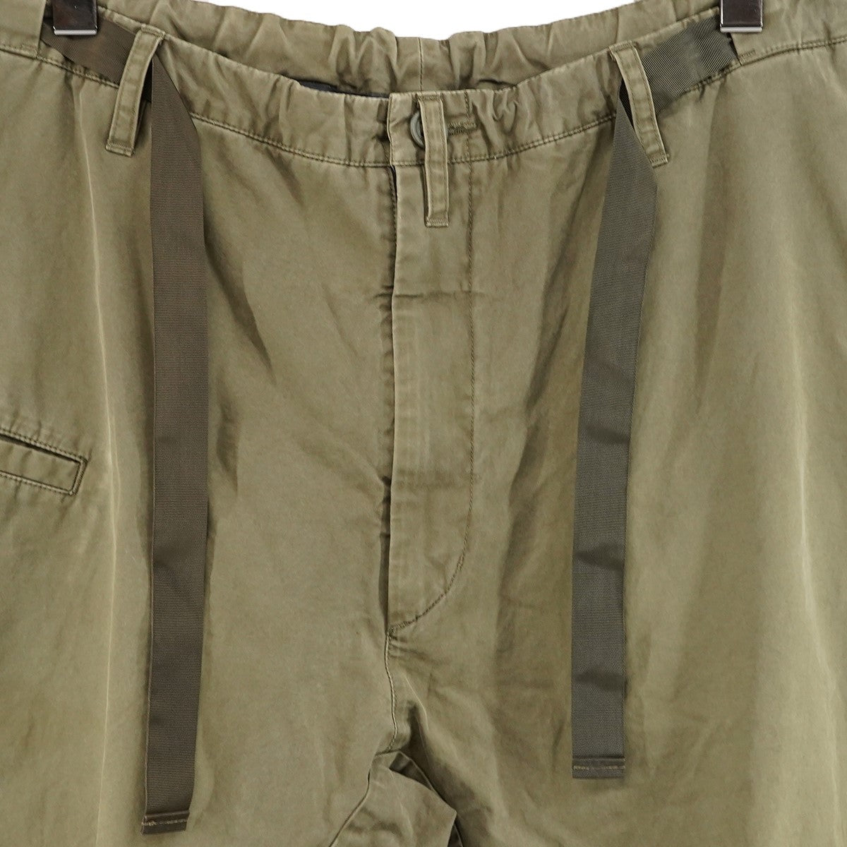 18SS LIGHTSHELL HD COTTON DRAWCORD TROUSER WIDE FIT P22-Sワイド クロップド シルエット パンツ