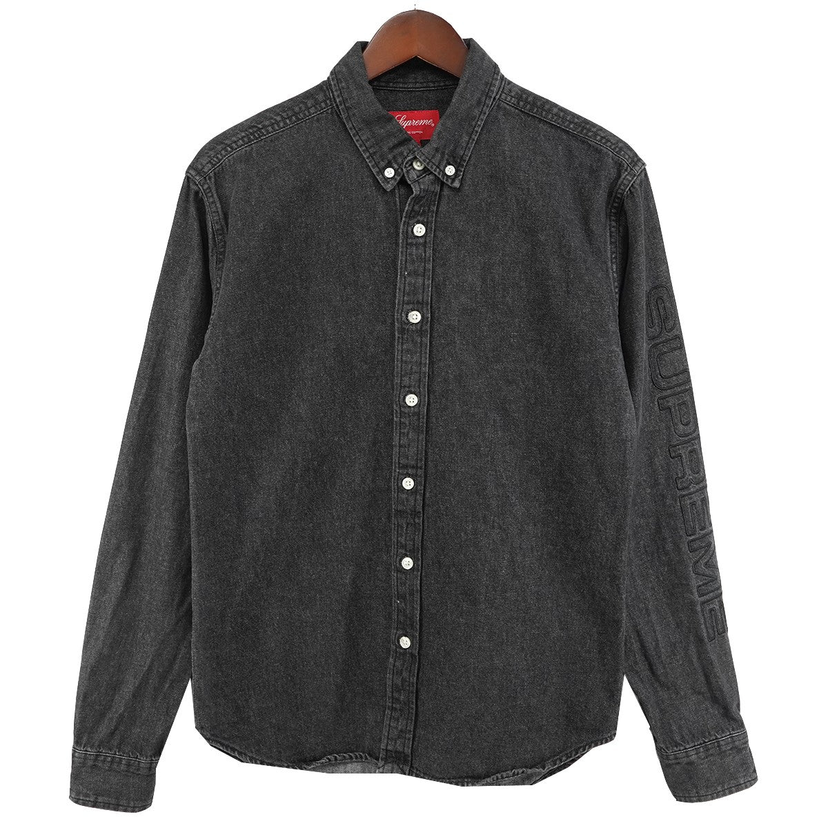 18SS Denim Shirt 左袖 アームロゴデニムシャツ