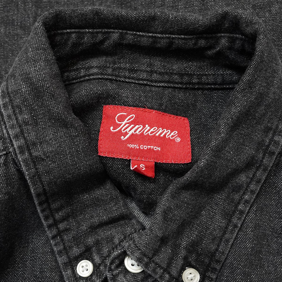 18SS Denim Shirt 左袖 アームロゴデニムシャツ
