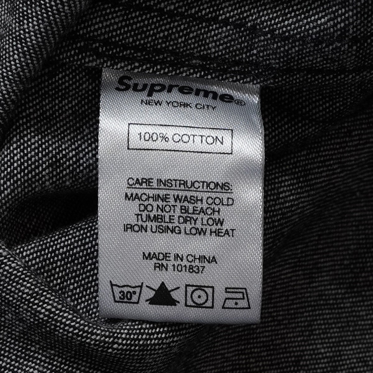 18SS Denim Shirt 左袖 アームロゴデニムシャツ