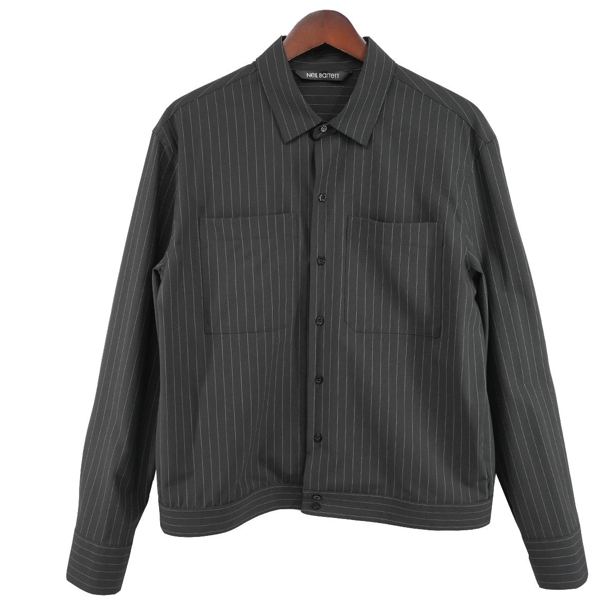 21SS Loose Blouson Fit - Man’s Woven Pinstripe Shirt Jacketピンストライプ シャツジャケット