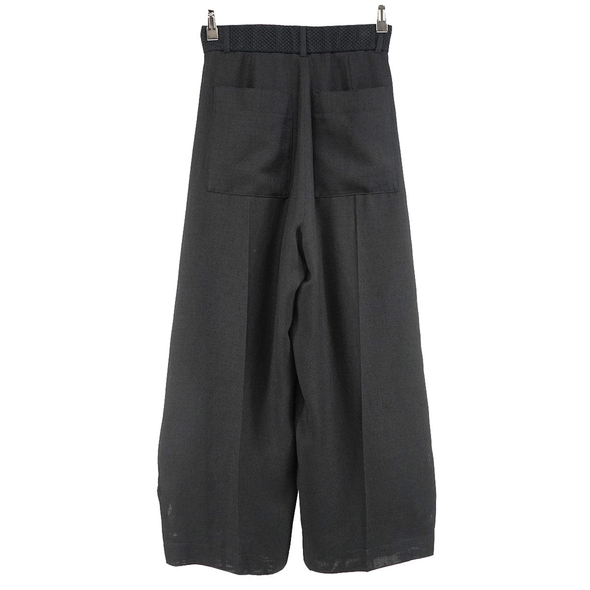24SS Asymmetric Front Mesh Trousersメッシュ ワイド トラウザース パンツ