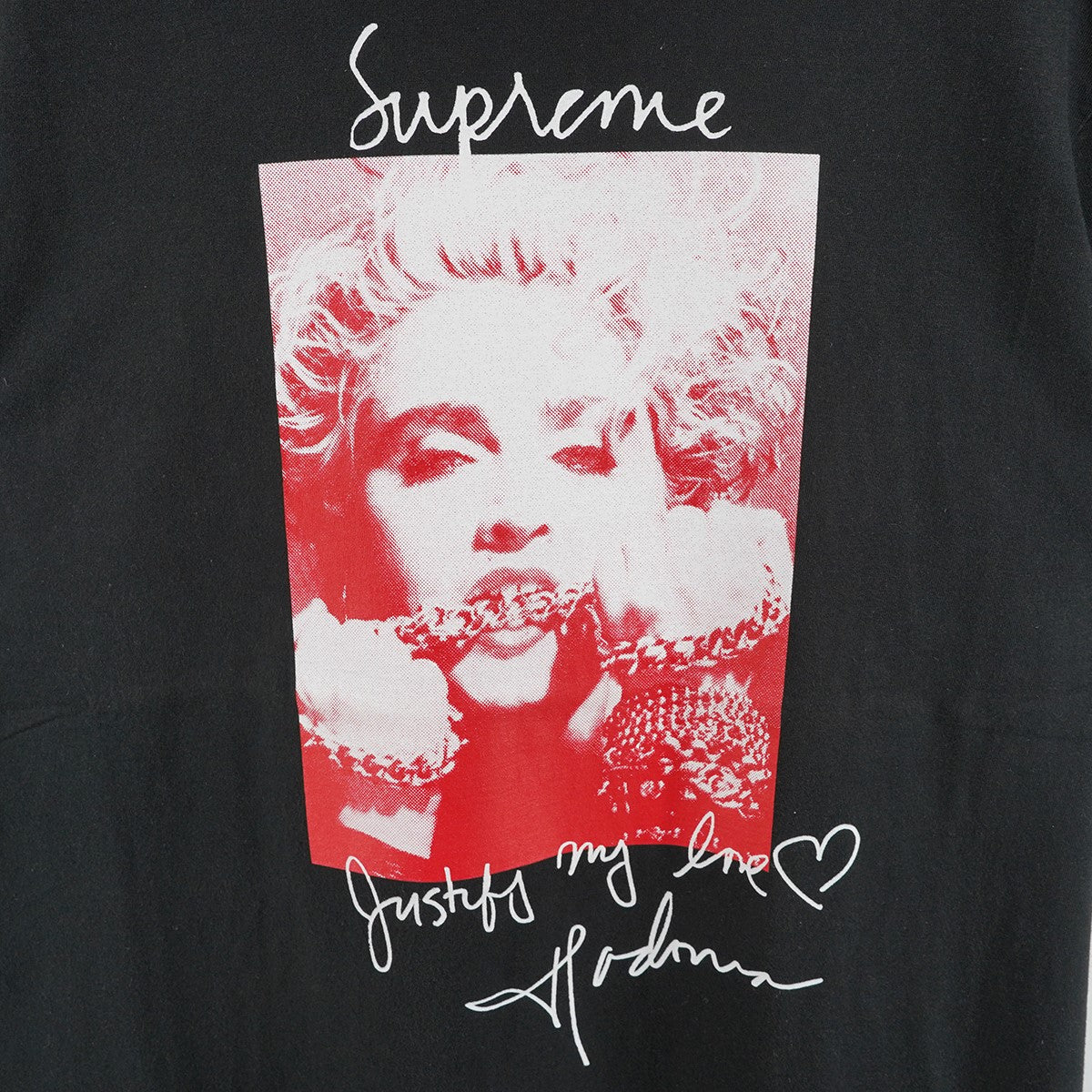 18AW Madonna Tee マドンナ ロゴ バーニング・アップ フォト Tシャツ