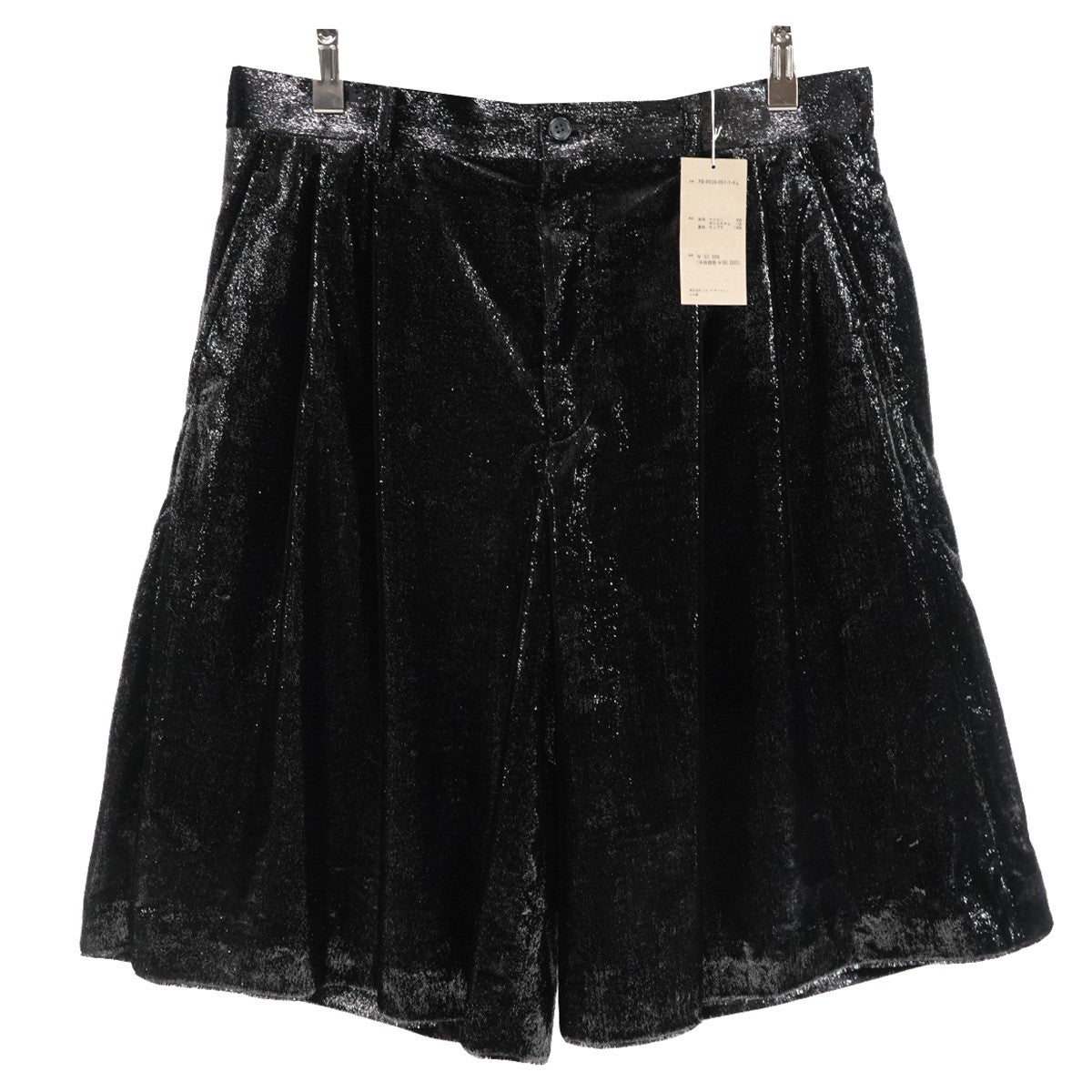 26AW ナイロン／エステルベルベット ショーツ ワイド ベロア ハーフパンツ