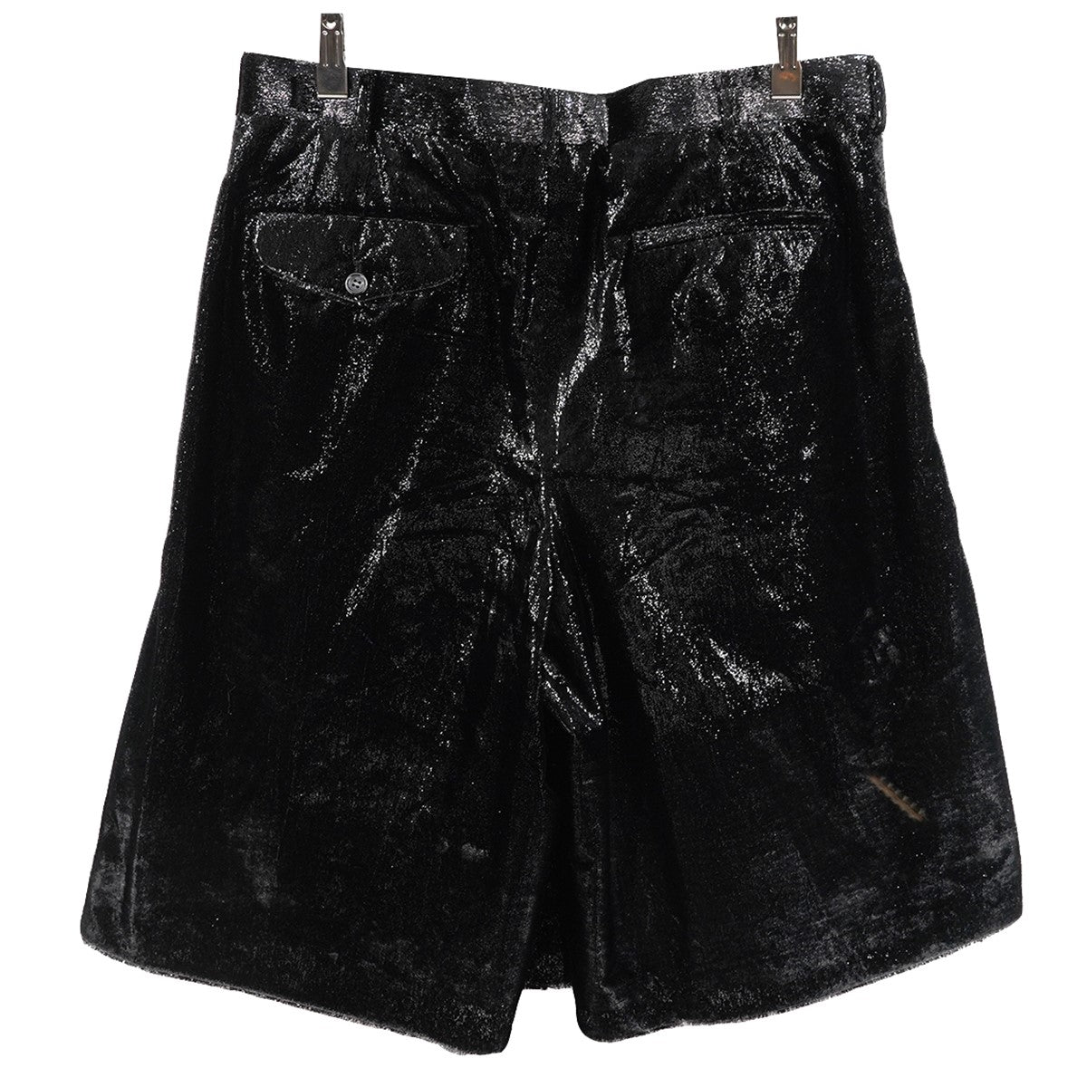 26AW ナイロン／エステルベルベット ショーツ ワイド ベロア ハーフパンツ