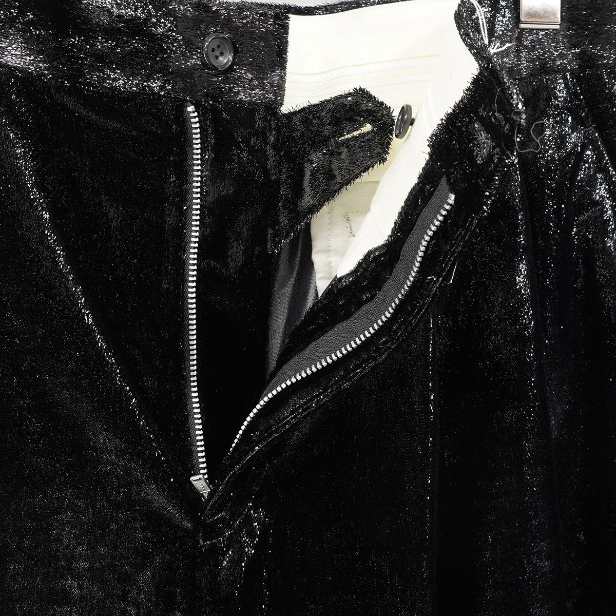 26AW ナイロン／エステルベルベット ショーツ ワイド ベロア ハーフパンツ