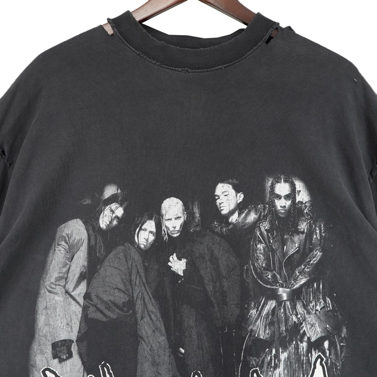 24AW Metal Heads T-Shirtロゴ メタルヘッズ オーバーサイズ デストロイ ヴィンテージ ダメージ加工 Tシャツ