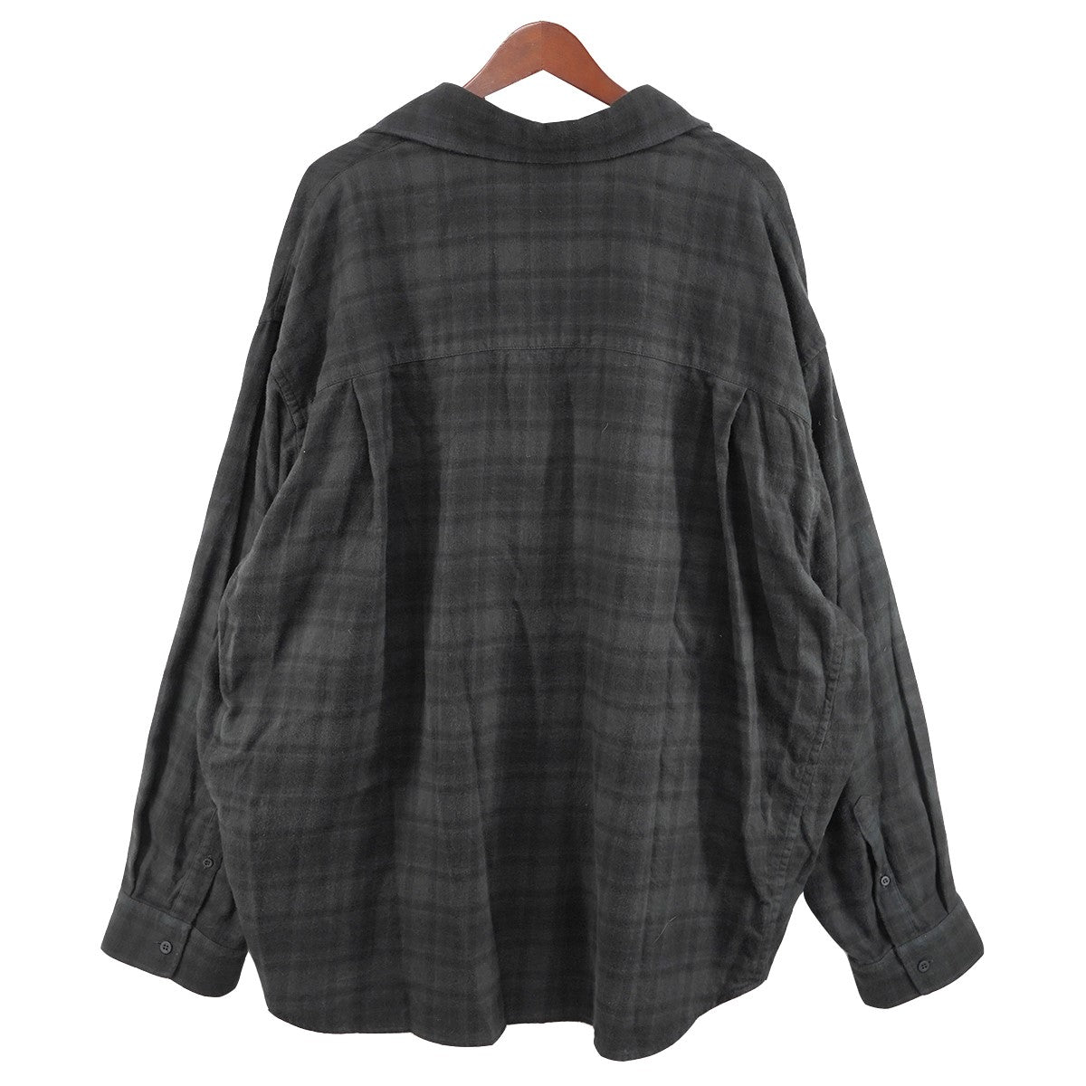 25SS City of Angels Graphic Printed Layered Shirt  ヴィンテージ加工 Tシャツドッキング オーバーサイズ チェック フランネル レイヤード シャツ
