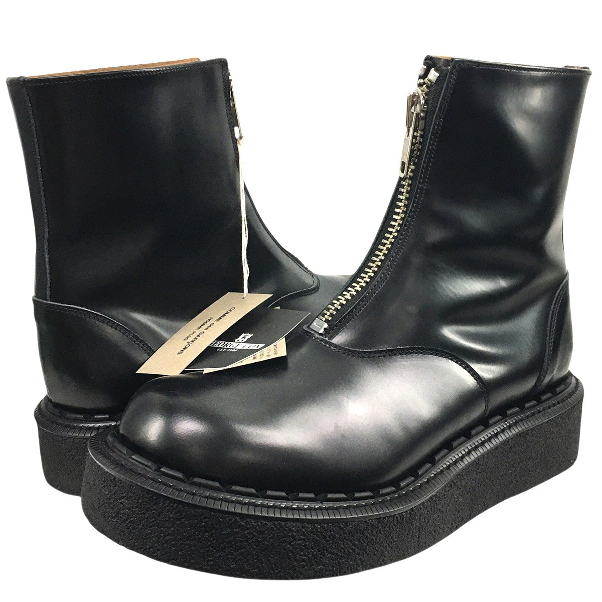 26AW HOMME PLUS x GEORGE COX Zip Front Bootsレザー フロント センタージップ ブーツ 靴