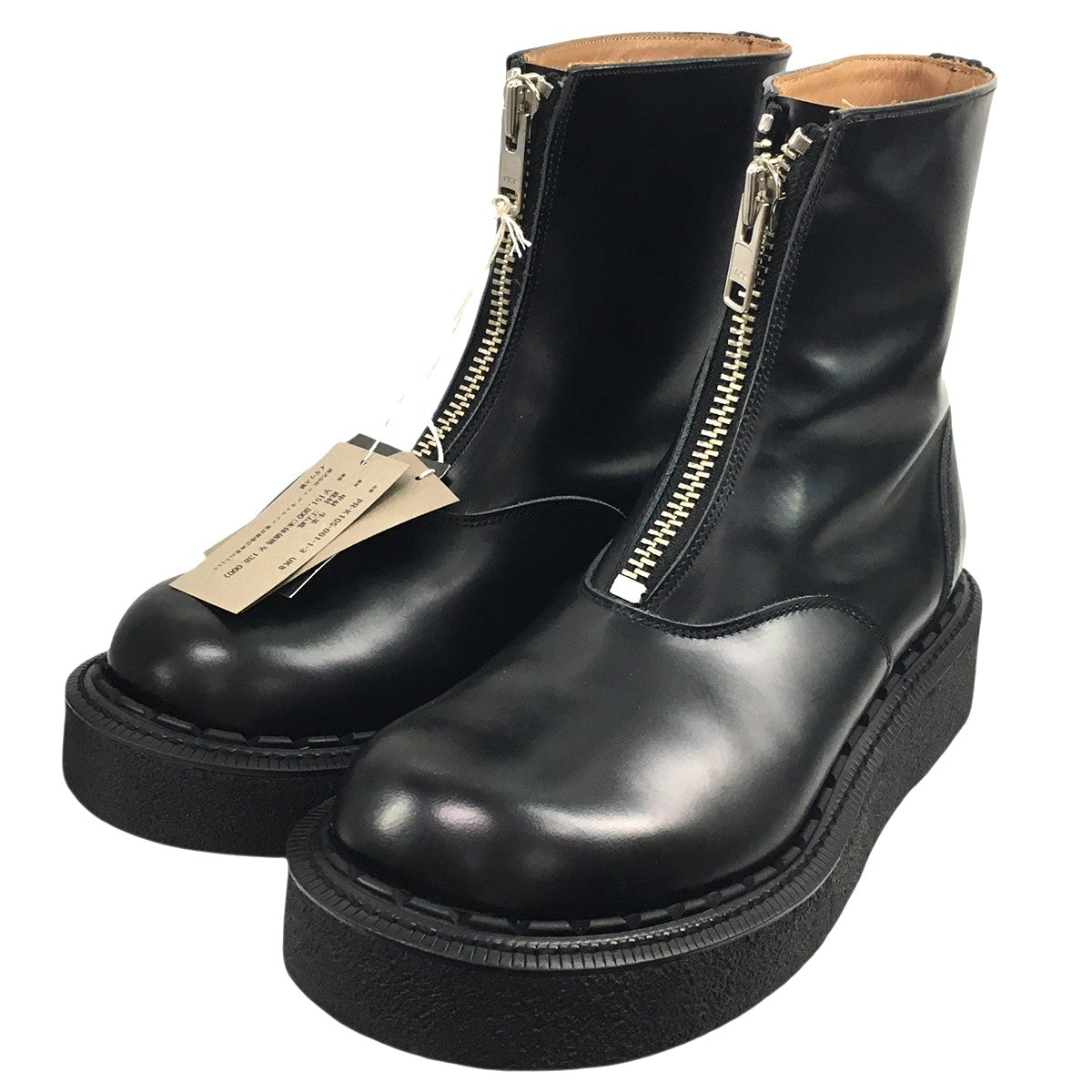 26AW HOMME PLUS x GEORGE COX Zip Front Bootsレザー フロント センタージップ ブーツ 靴