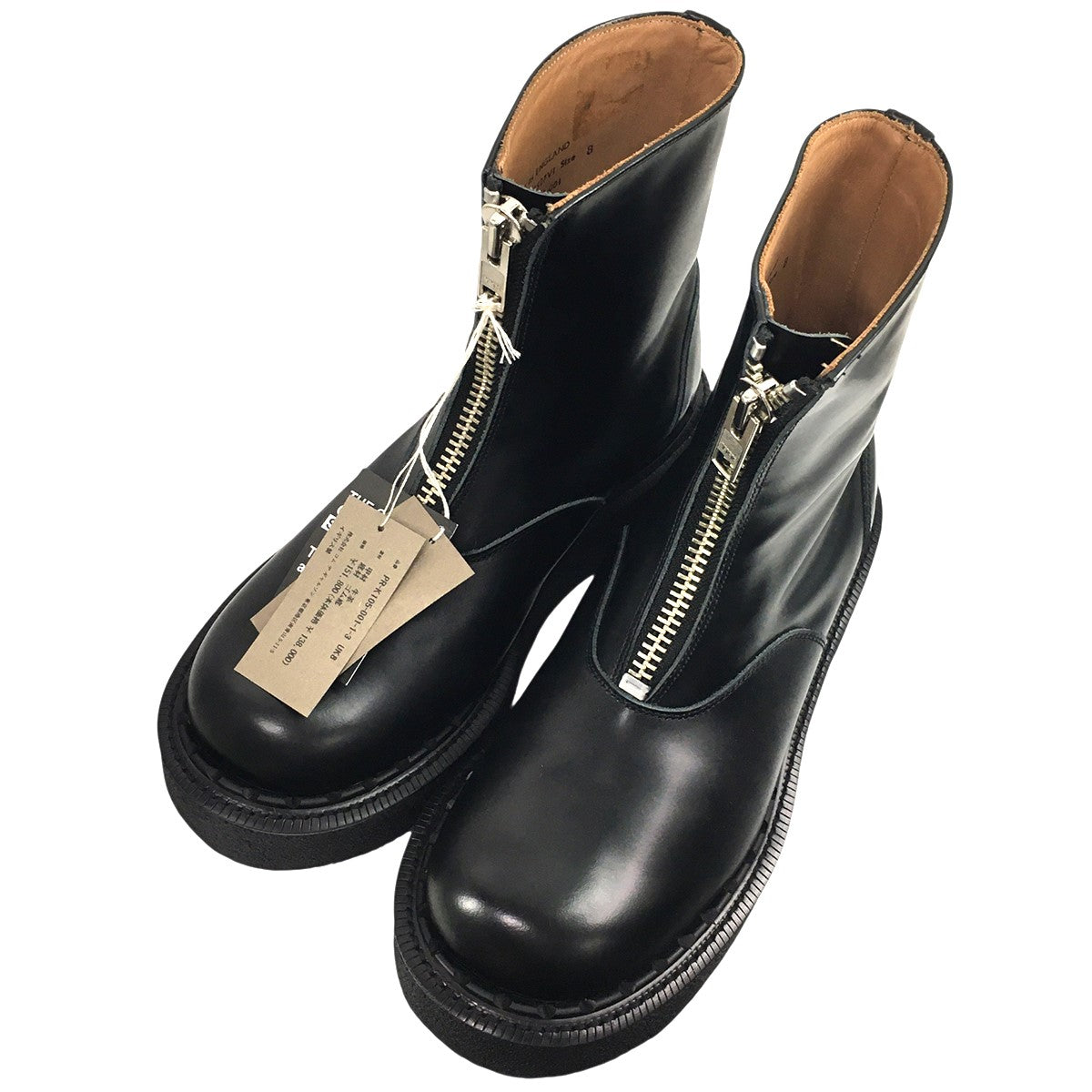 26AW HOMME PLUS x GEORGE COX Zip Front Bootsレザー フロント センタージップ ブーツ 靴