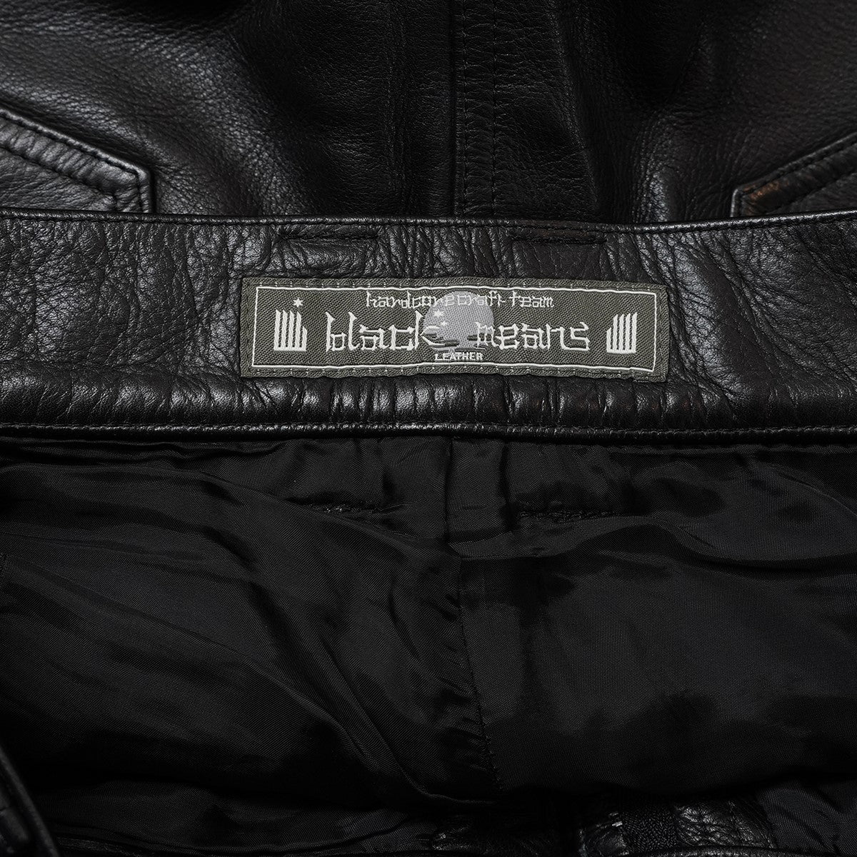 SLIM LEATHER TROUSERスリム カウレザー 裾ジップ トラウザース パンツ