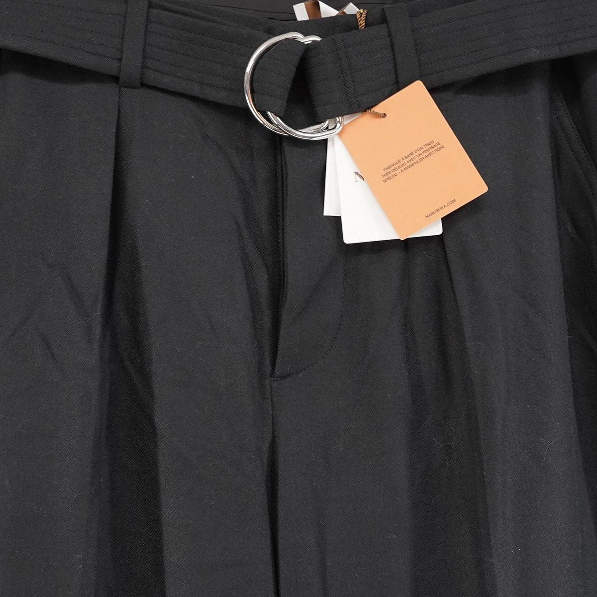 nanushka 22AW BENTO ／ BAGGY FLARE TROUSERSベント ウール混 ベルト付き バギー ワイド フレア トラウザーズ パンツ 古着・中古-2枚目のアイテム画像