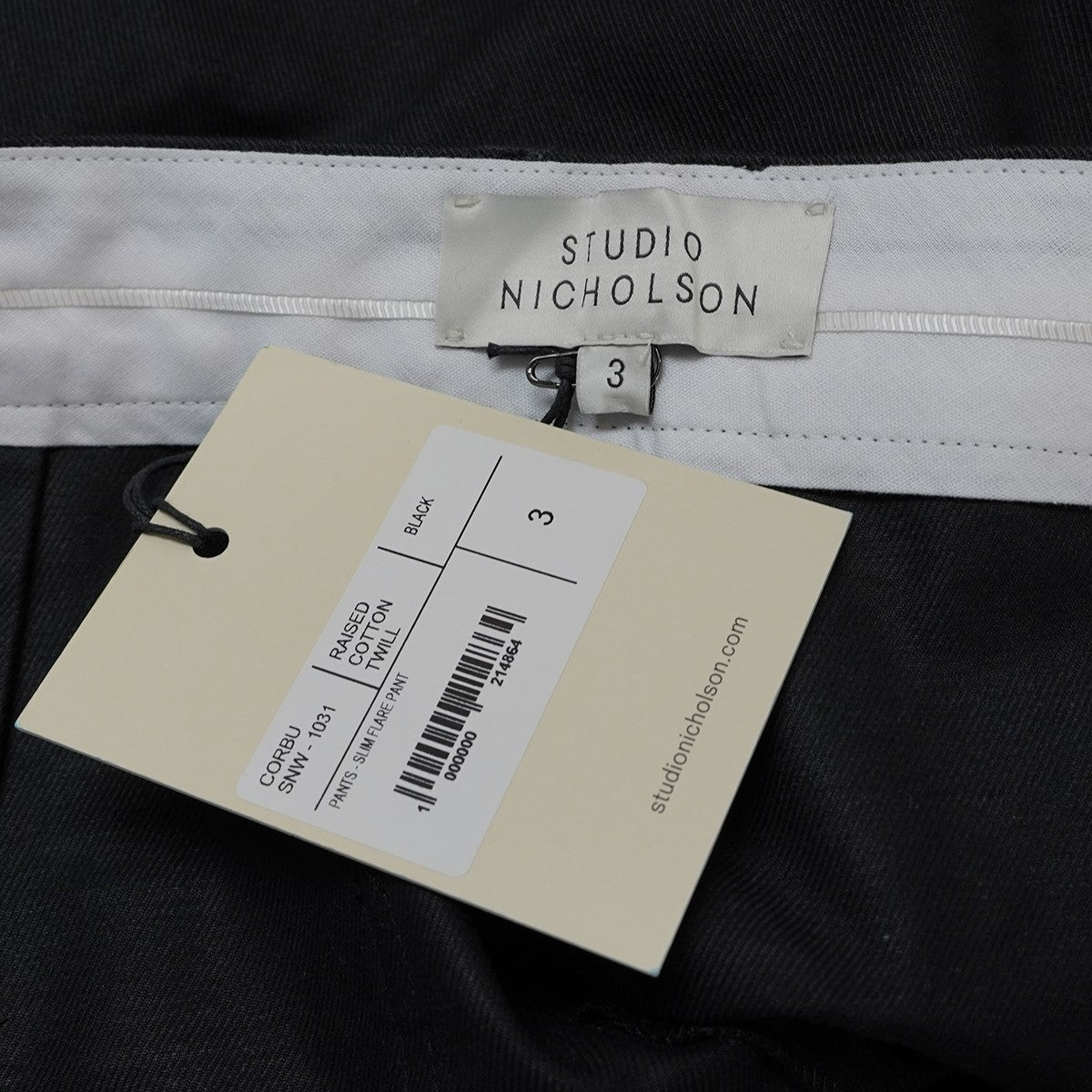 CORBU SLIM FLARE PANT RAISED COTTON TWILLスリム フレアパンツ