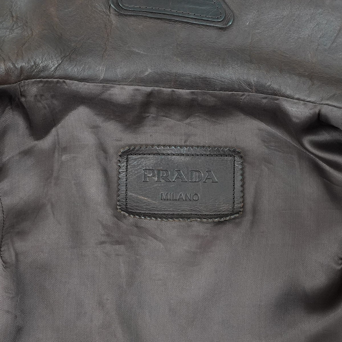 24AW Leather Blouson Jacket ヴィンテージ Vintage エイジング 加工バック トライアングル パッチ レザー ブルゾン ジャケット