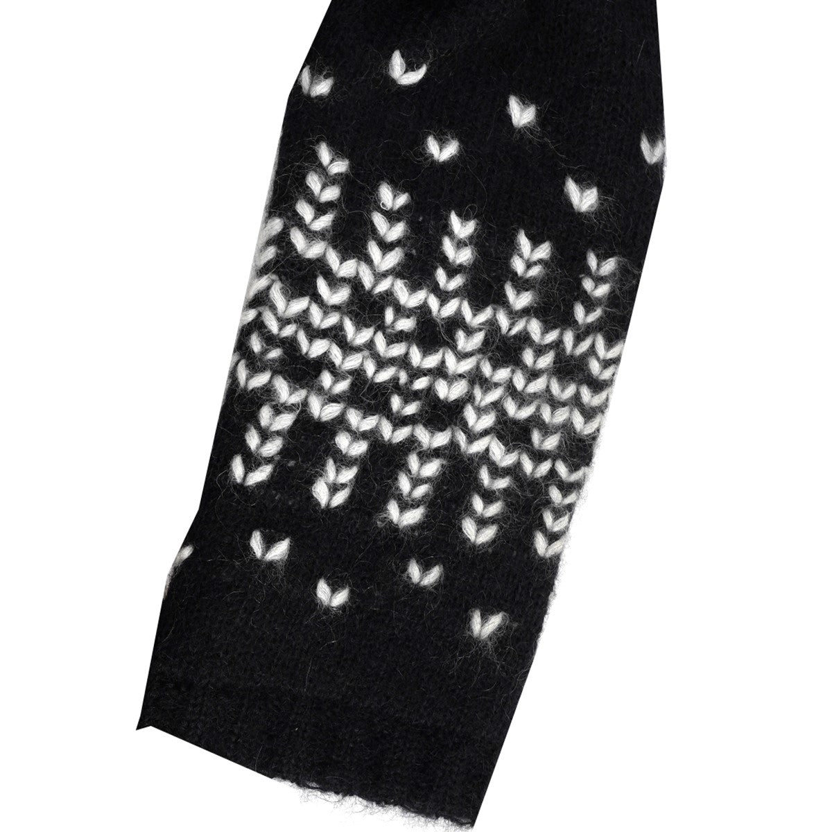 21AW Oversized knit sweater with jacquard sleeveロゴ パッチ ジャガード スリーブ オーバーサイズ ニット セーター