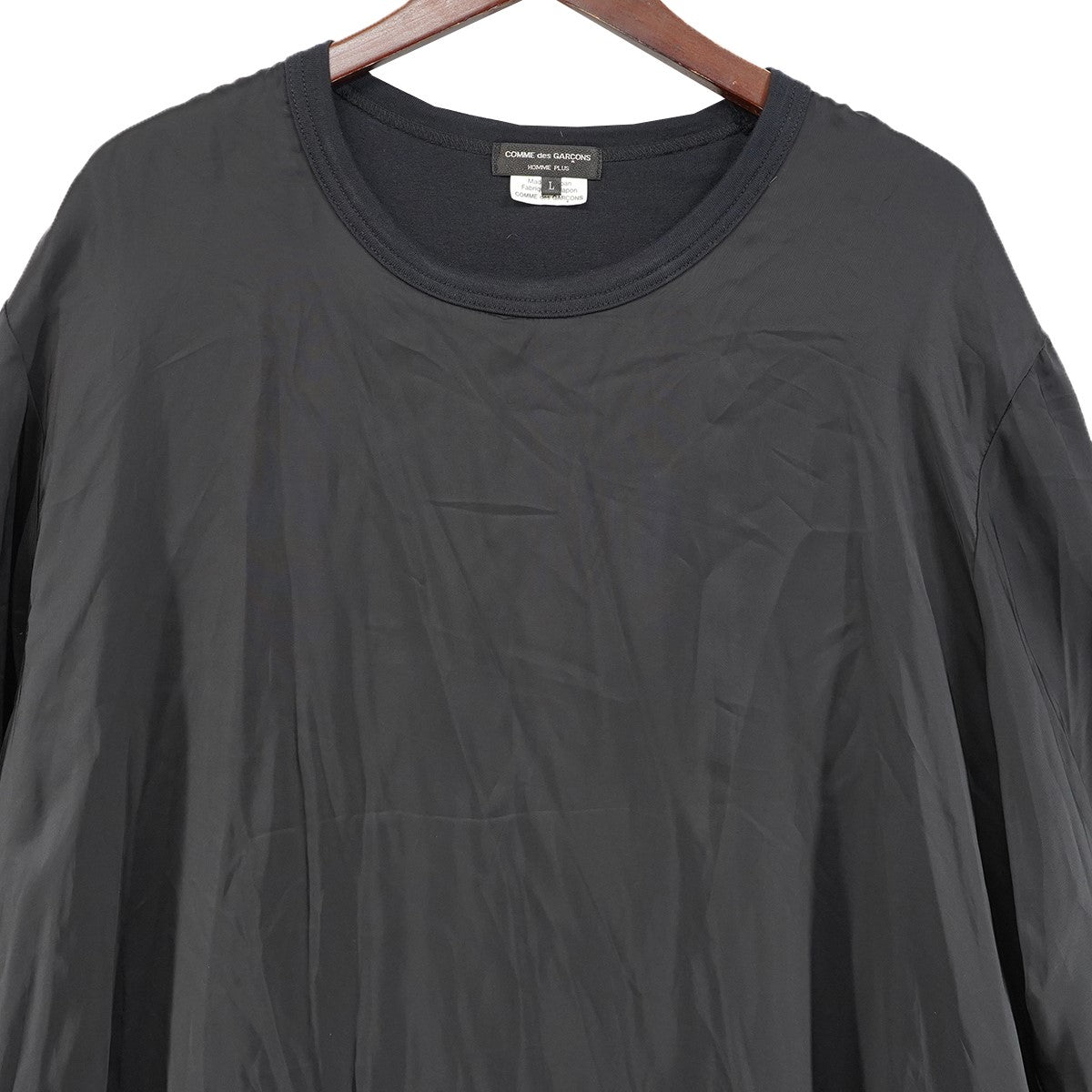 21AW インサイドアウト（裏地反転）キュプラ レイヤード 長袖 ロングスリーブ Tシャツ