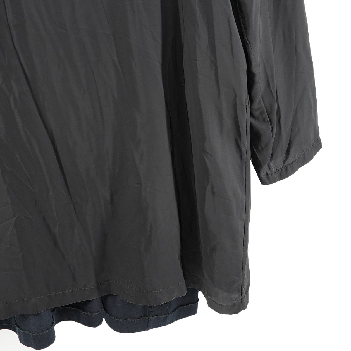 21AW インサイドアウト（裏地反転）キュプラ レイヤード 長袖 ロングスリーブ Tシャツ