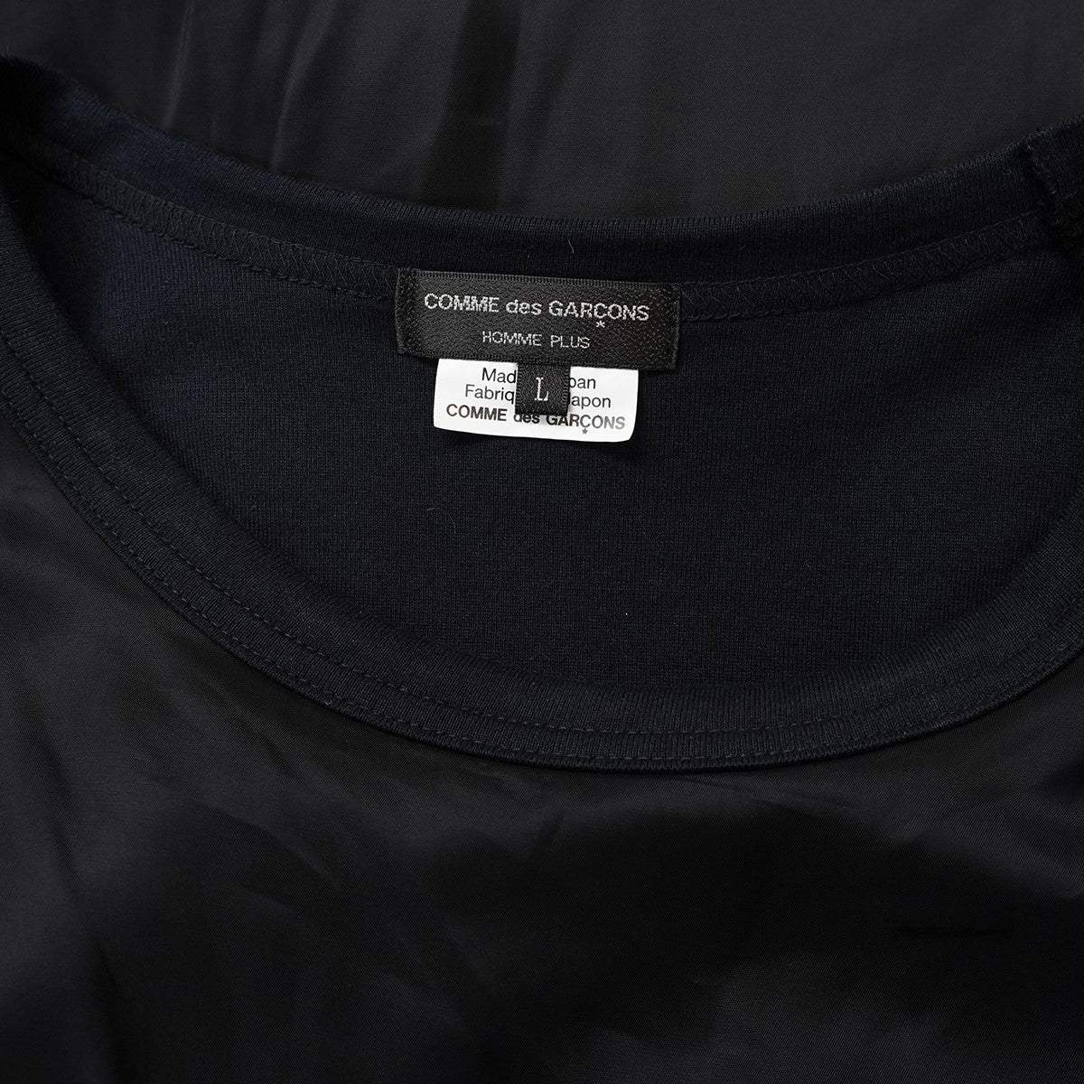21AW インサイドアウト（裏地反転）キュプラ レイヤード 長袖 ロングスリーブ Tシャツ