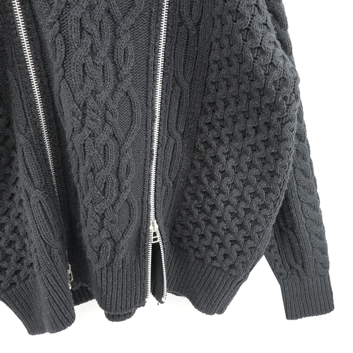 22AW ZIPPED FISHERMAN KNIT SWEATERジップデザイン フィッシャーマン ニット セーター