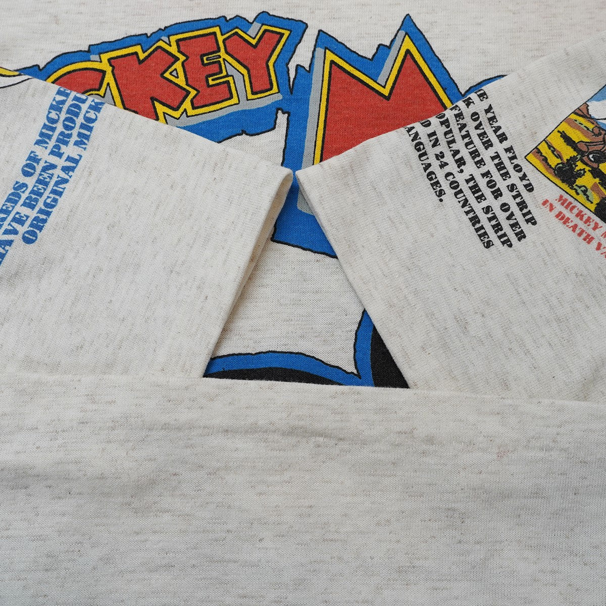 90s Disney Treasures ／ Mickey Mouse Timeline ＆ Filmography 3／4 Raglan Teeディズニー ミッキーマウス 七分袖 Tシャツ