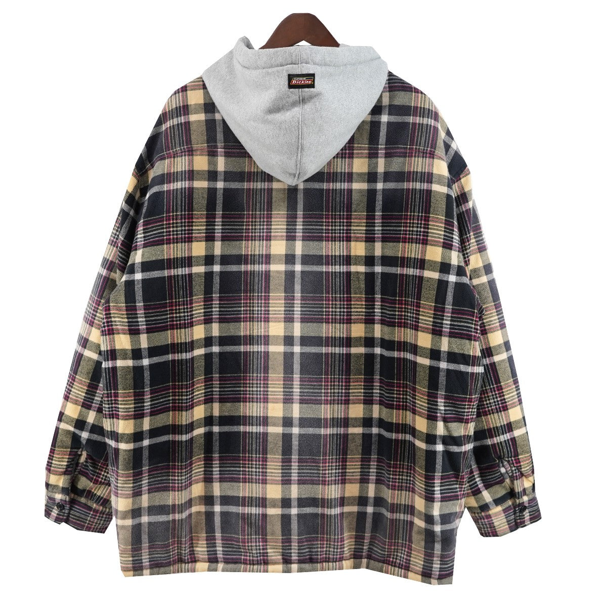 23AW Dickies Plaid Hooded Zip Up Shirtロゴ プレイド チェック フーデッド ジップ アップ フード シャツ