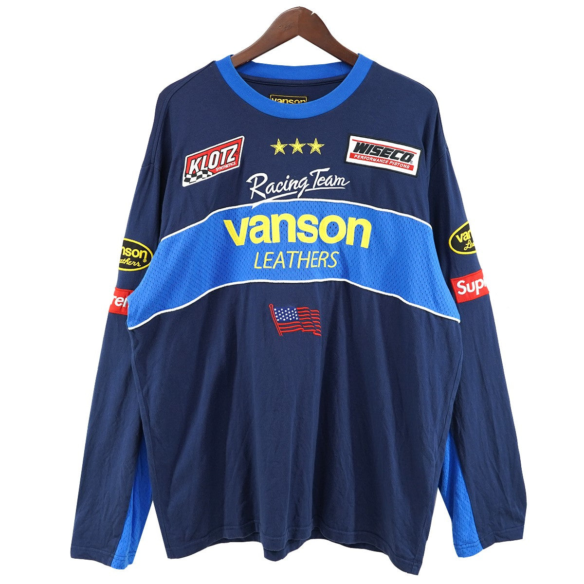 Supreme×VANSON 26SS Vanson Leathers L／S Topロゴ コラボ バンソンレザーズ ロングスリーブトップ 長袖 ロンT Tシャツ 古着・中古-1枚目のアイテム画像