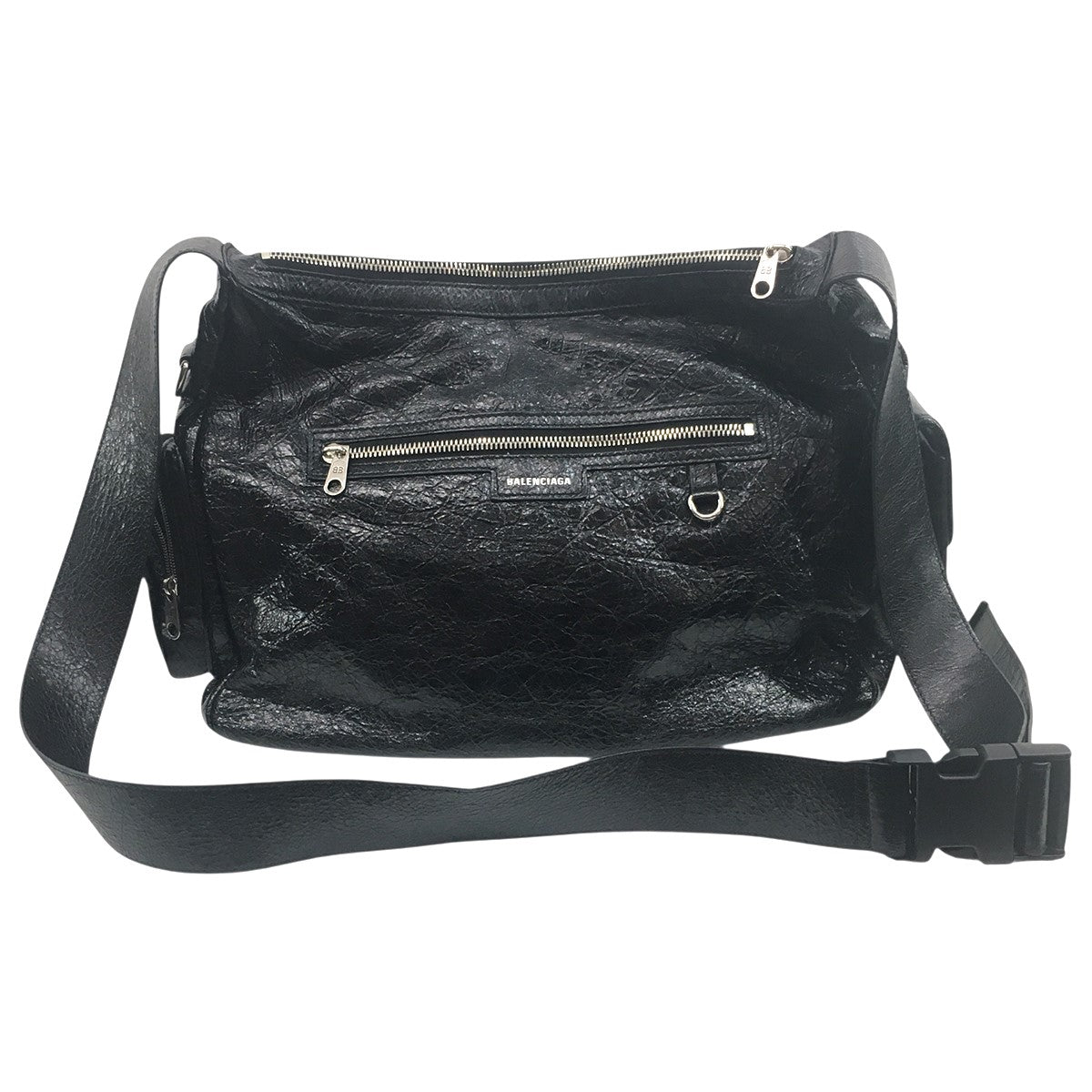 BALENCIAGA Superbusy メッセンジャーバッグ スーパービジー ロゴ ショルダー バッグアリーナラムスキン アンティーク調シルバーハードウェア 古着・中古-3枚目のアイテム画像