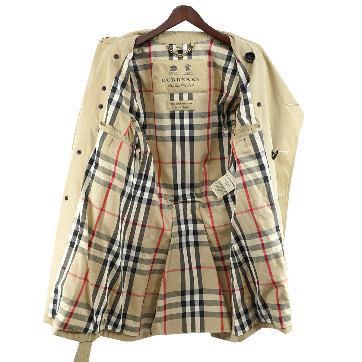 BURBERRY Kensington ケンジントン ミディアム丈 裏地 トレンチコート 古着・中古-2枚目のアイテム画像