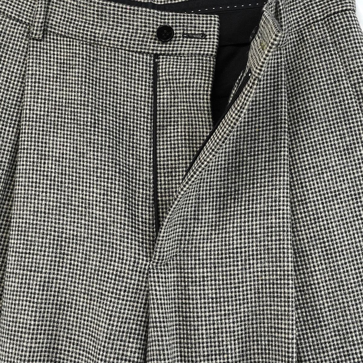 23AW PEPPER ペッパー ハウンドトゥース千鳥 ウール ワイド トラウザース パンツ