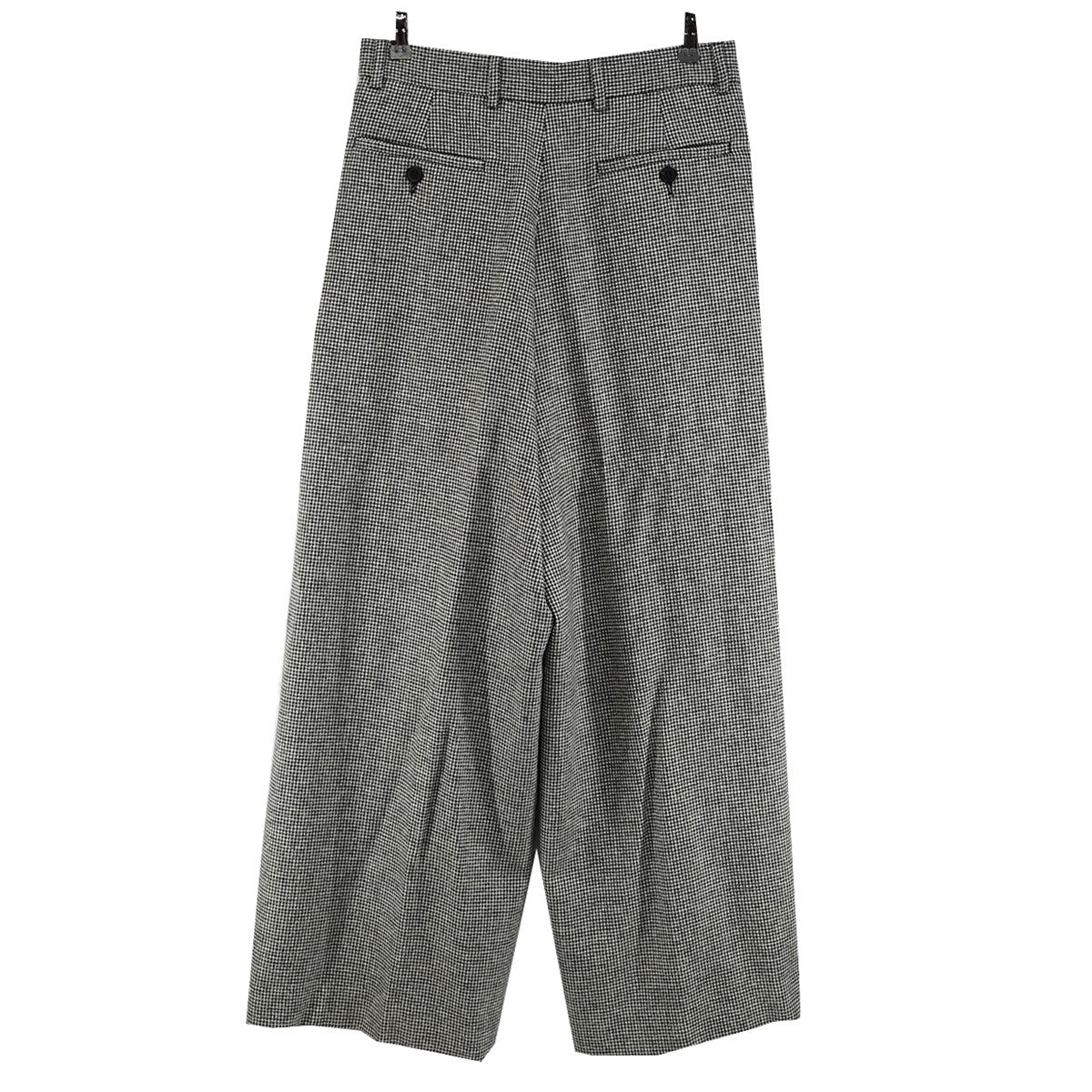 23AW PEPPER ペッパー ハウンドトゥース千鳥 ウール ワイド トラウザース パンツ