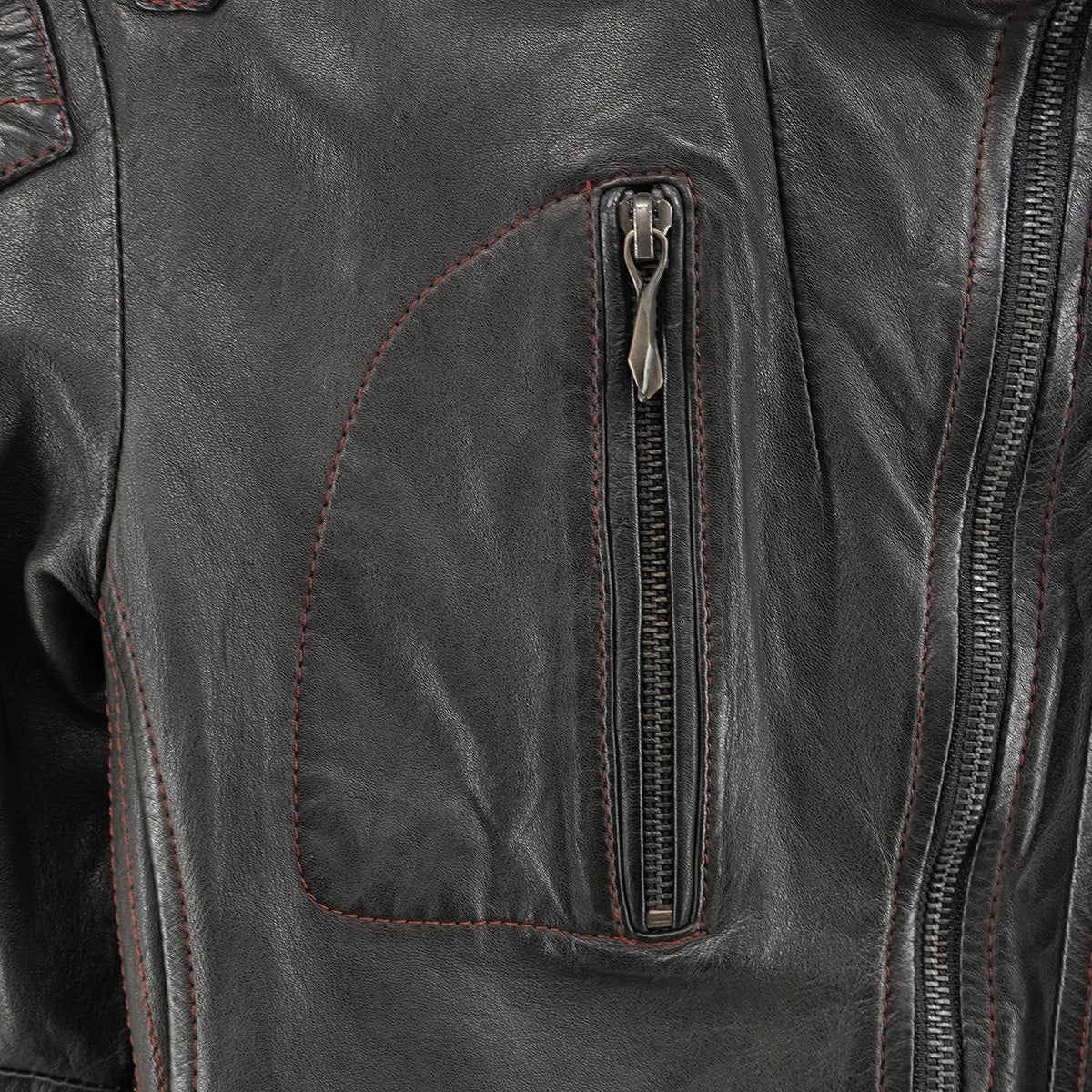 14th Addiction METEOR CROSS ZIP メテオ クロスジップ レザージャケット 古着・中古-4枚目のアイテム画像