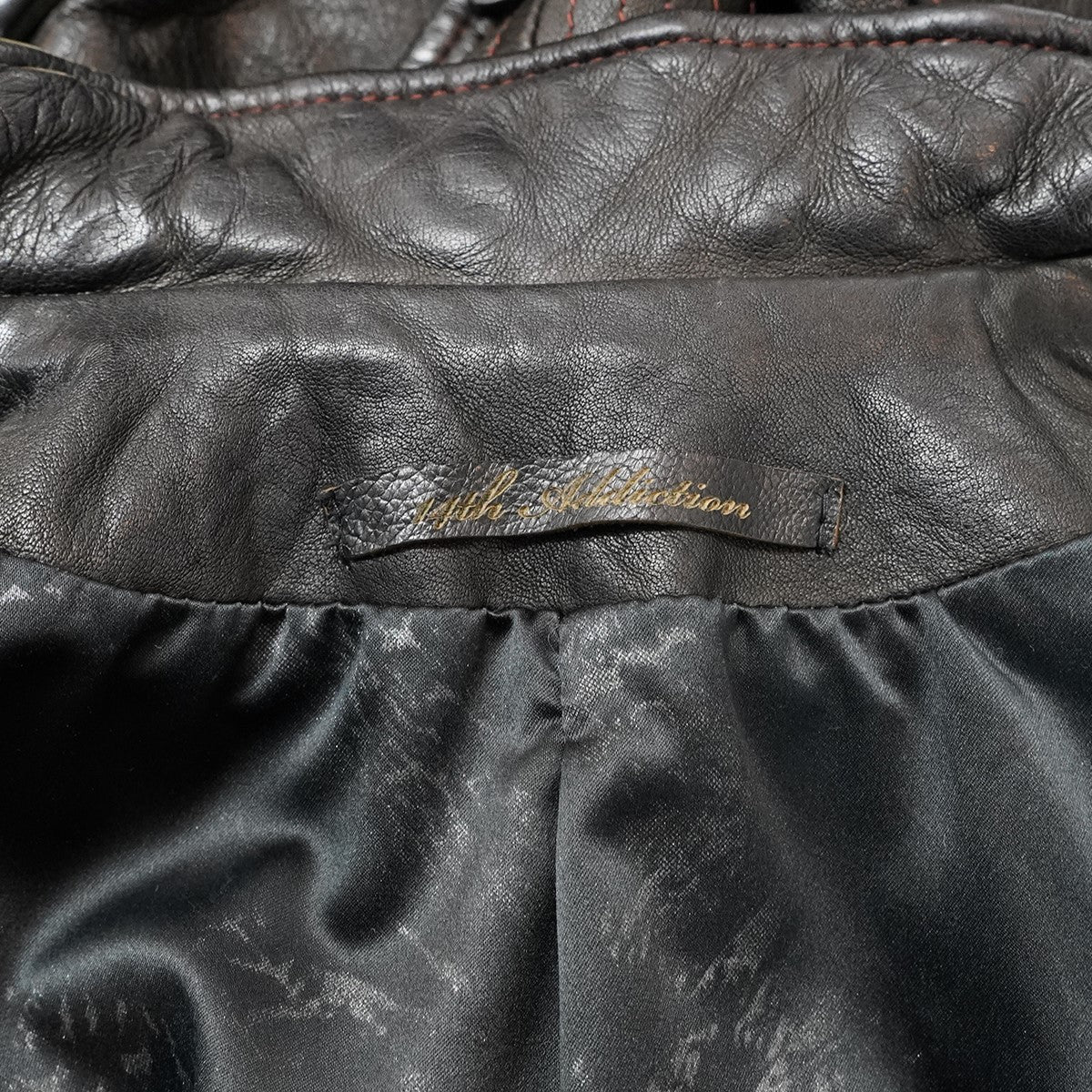 14th Addiction METEOR CROSS ZIP メテオ クロスジップ レザージャケット 古着・中古-7枚目のアイテム画像